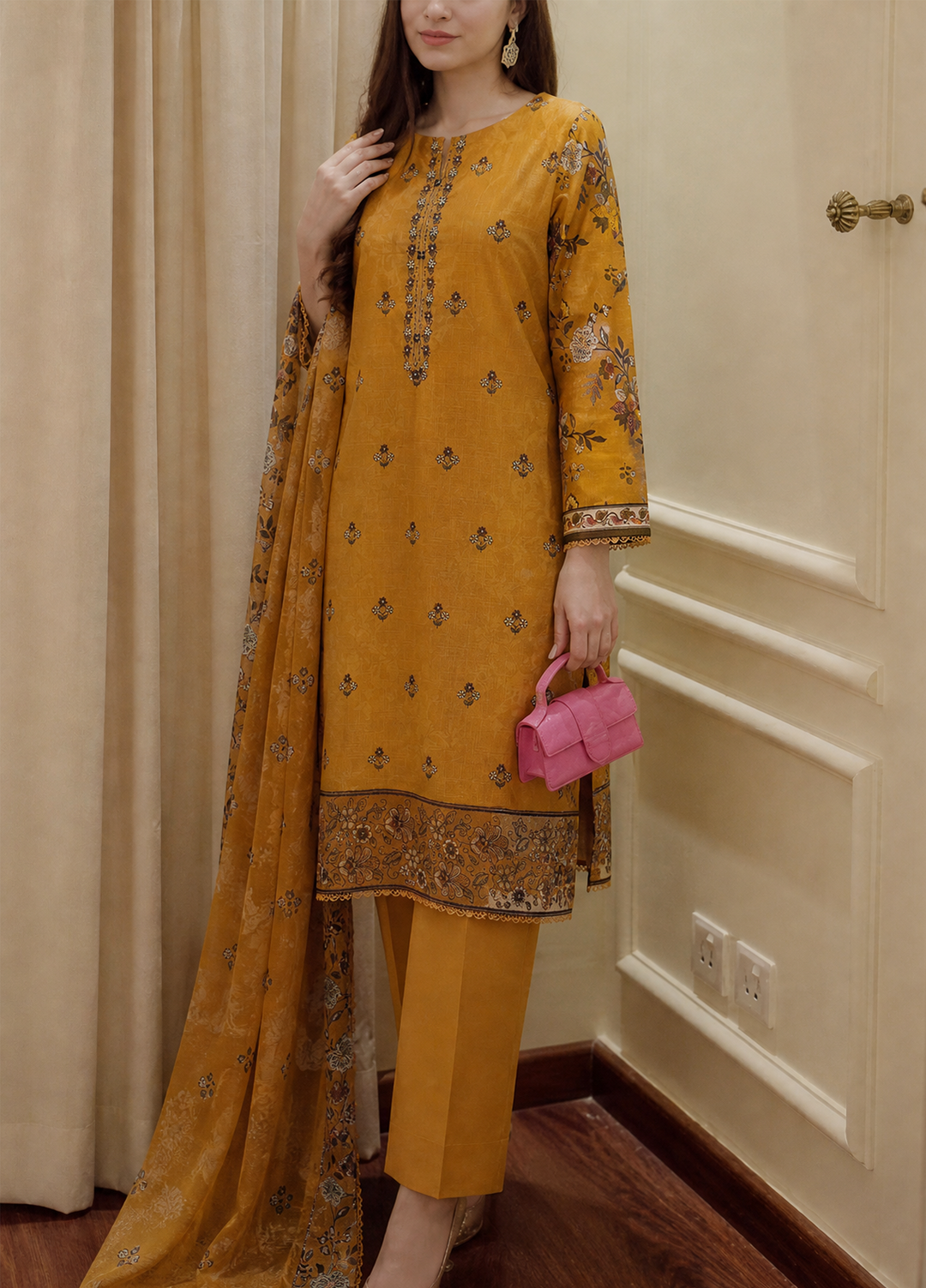 Mehak by HZ Textile Unstitched Embroidered Lawn 3 piece Suit MCE-3149 - Festive Collection