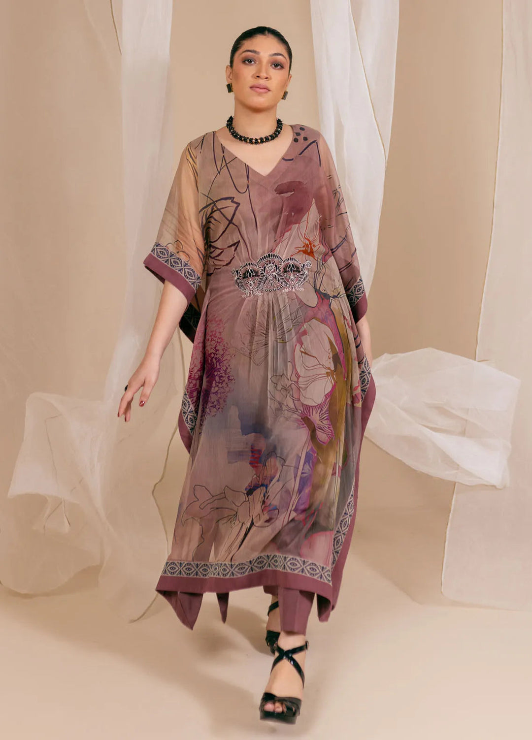 Fozia Khalid Luxury Pret Chiffon 2 Piece Kaftan Gloria