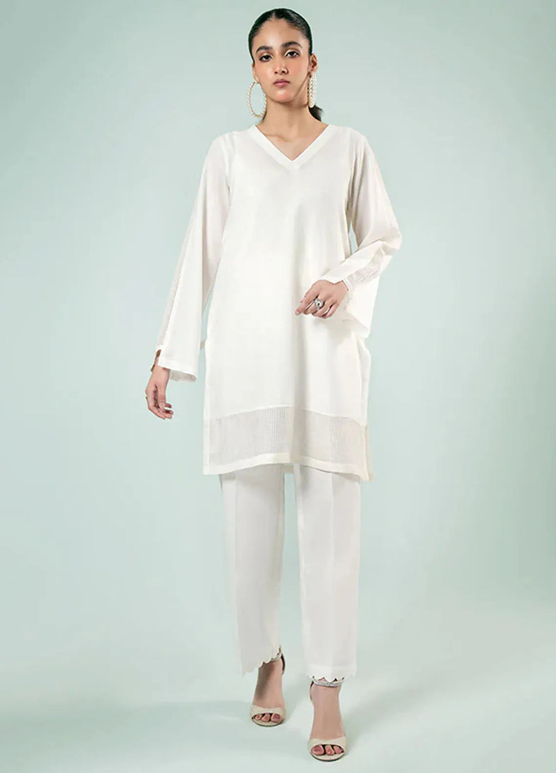 Fozia Khalid Pret Casual Cotton 2 Piece Checkered Set