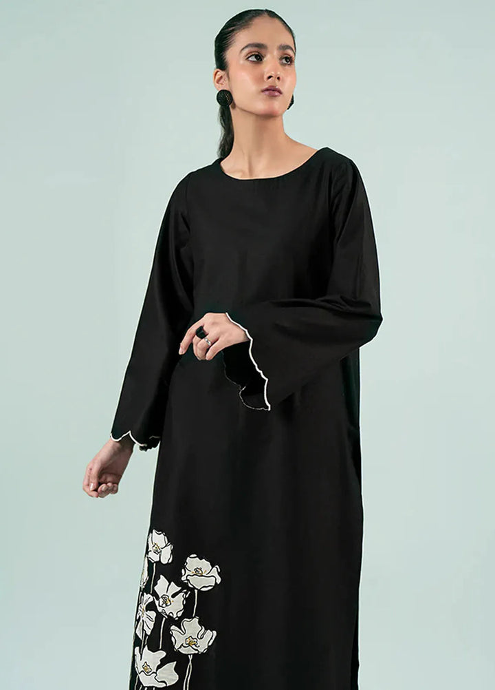 Fozia Khalid Pret Casual Cotton 2 Piece Midnight Floral