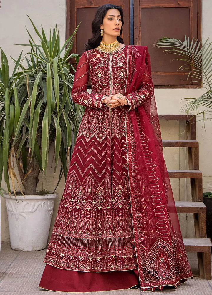 Fozia Khalid Pret Embroidered Net 3 Piece Suit Amora