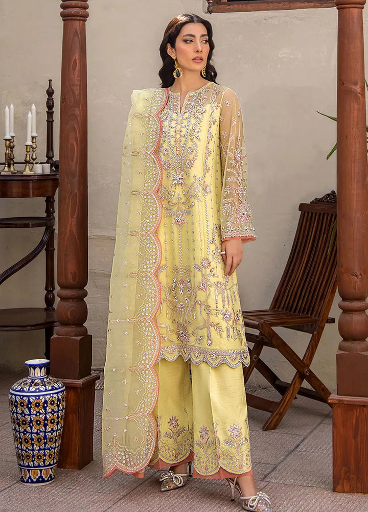 Fozia Khalid Pret Embroidered Net 3 Piece Suit Antheia
