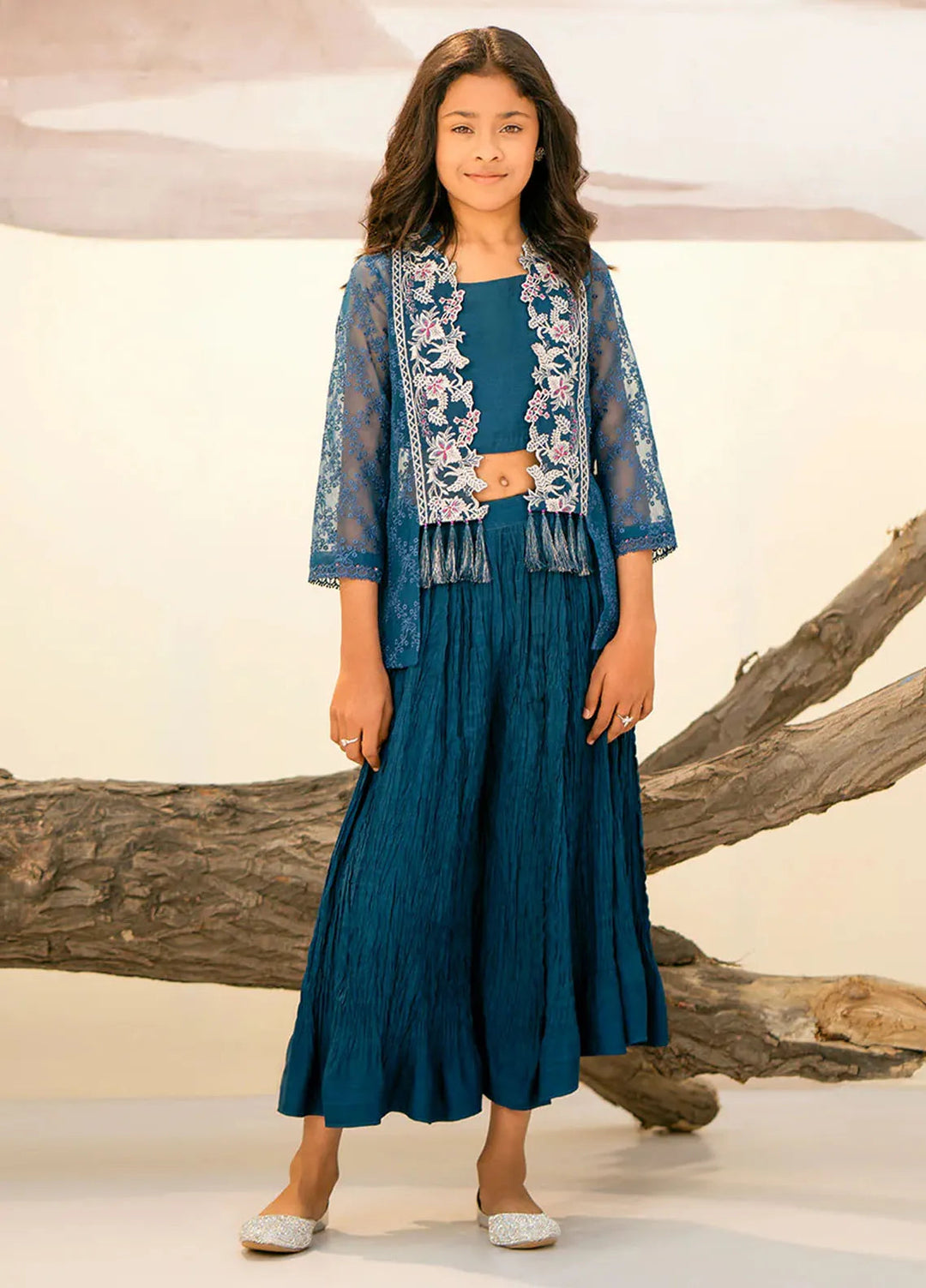 Fozia Khalid Pret Embroidered Organza 2 Piece Suit For Kids Aaliyah
