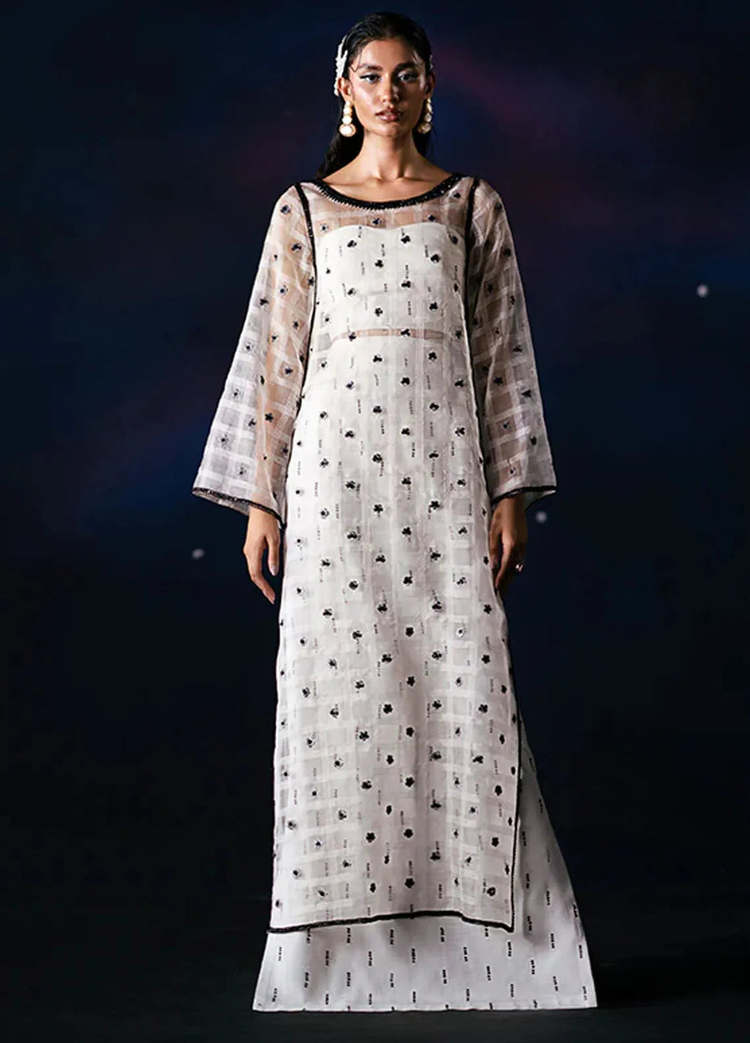 Fozia Khalid Pret Embroidered Organza 2 Piece Suit Valeria