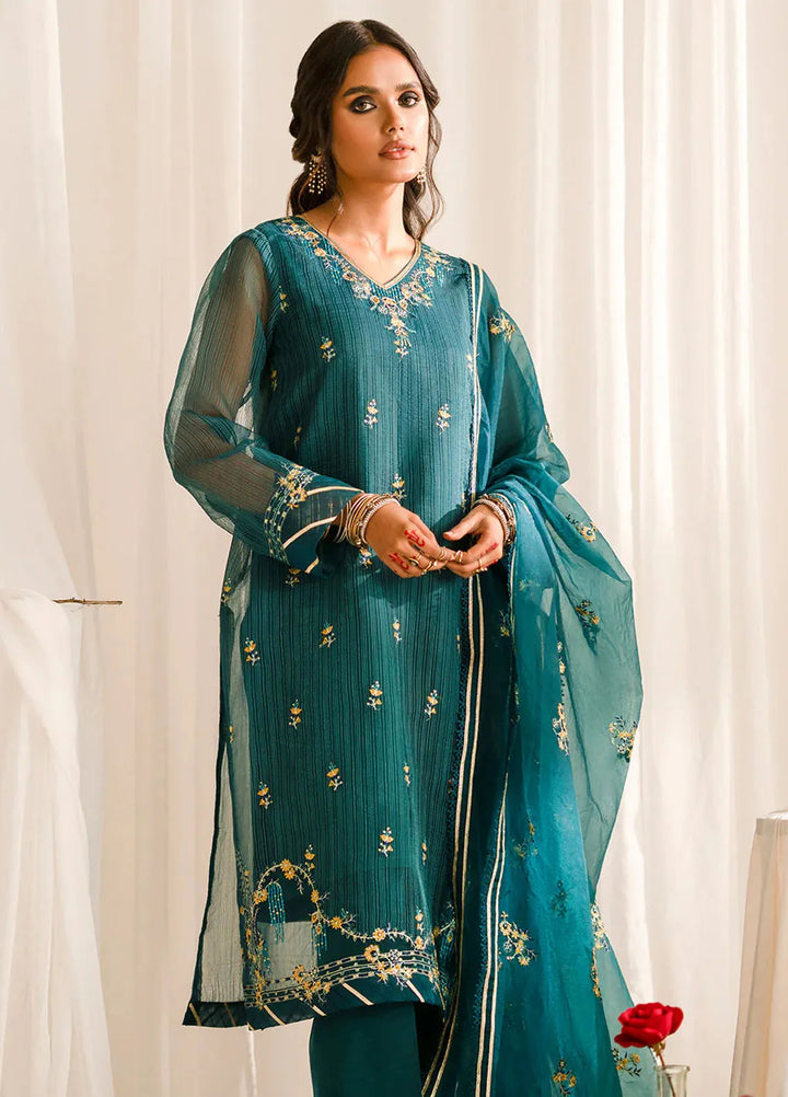 Fozia Khalid Pret Embroidered Organza 3 Piece Suit Ayla