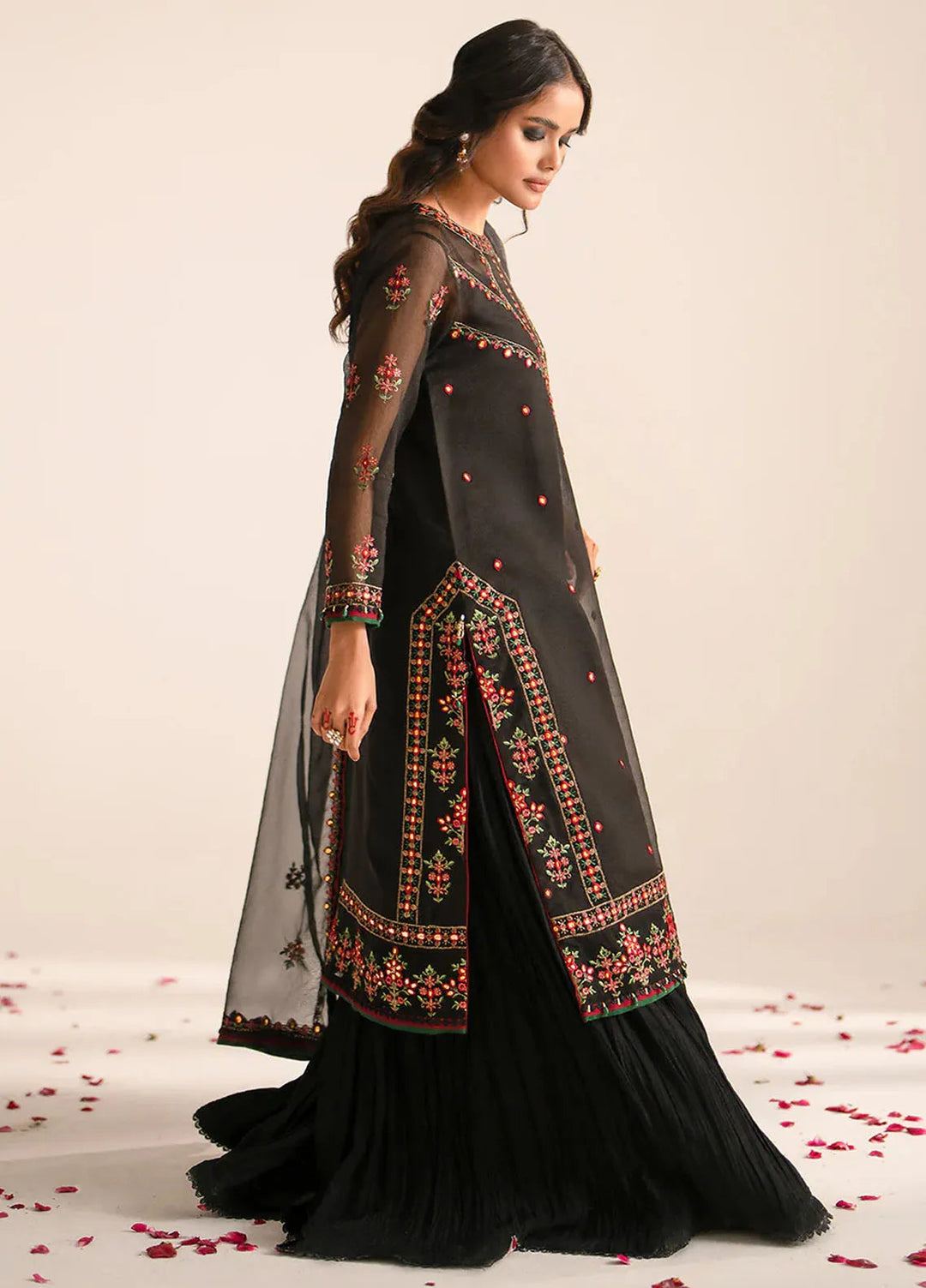 Fozia Khalid Pret Embroidered Organza 3 Piece Suit Zeba