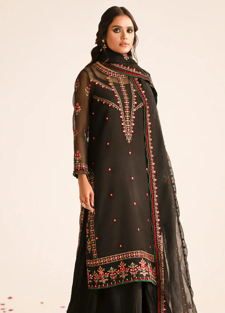 Fozia Khalid Pret Embroidered Organza 3 Piece Suit Zeba