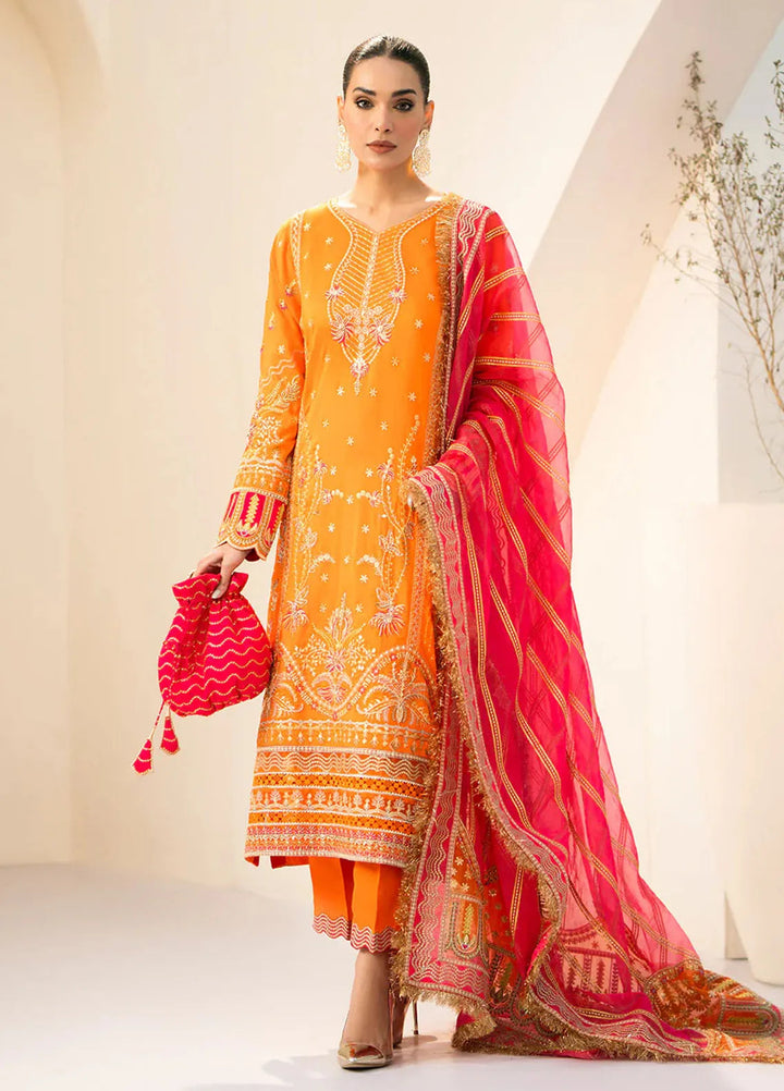 Fozia Khalid Pret Embroidered Silk 3 Piece Suit Ayika
