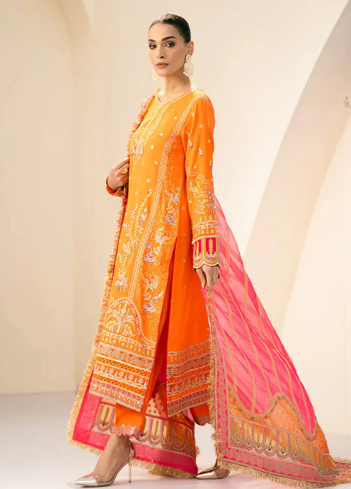 Fozia Khalid Pret Embroidered Silk 3 Piece Suit Ayika