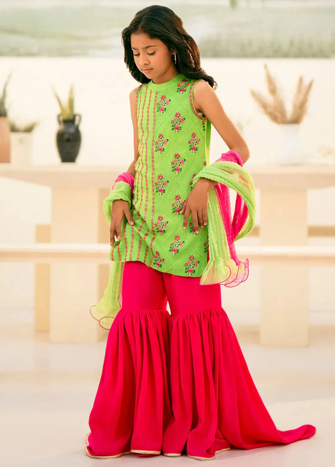 Fozia Khalid Pret Embroidered Silk 3 Piece Suit Soraya
