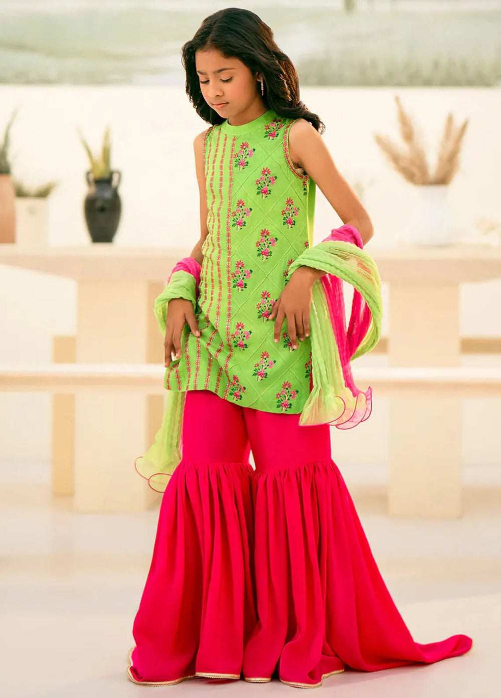 Fozia Khalid Pret Embroidered Silk 3 Piece Suit Soraya