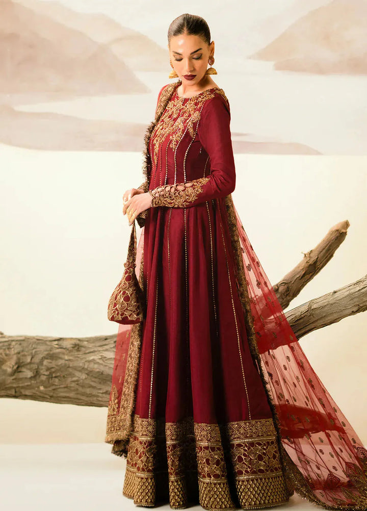 Fozia Khalid Pret Embroidered Silk 3 Piece Suit Zohra