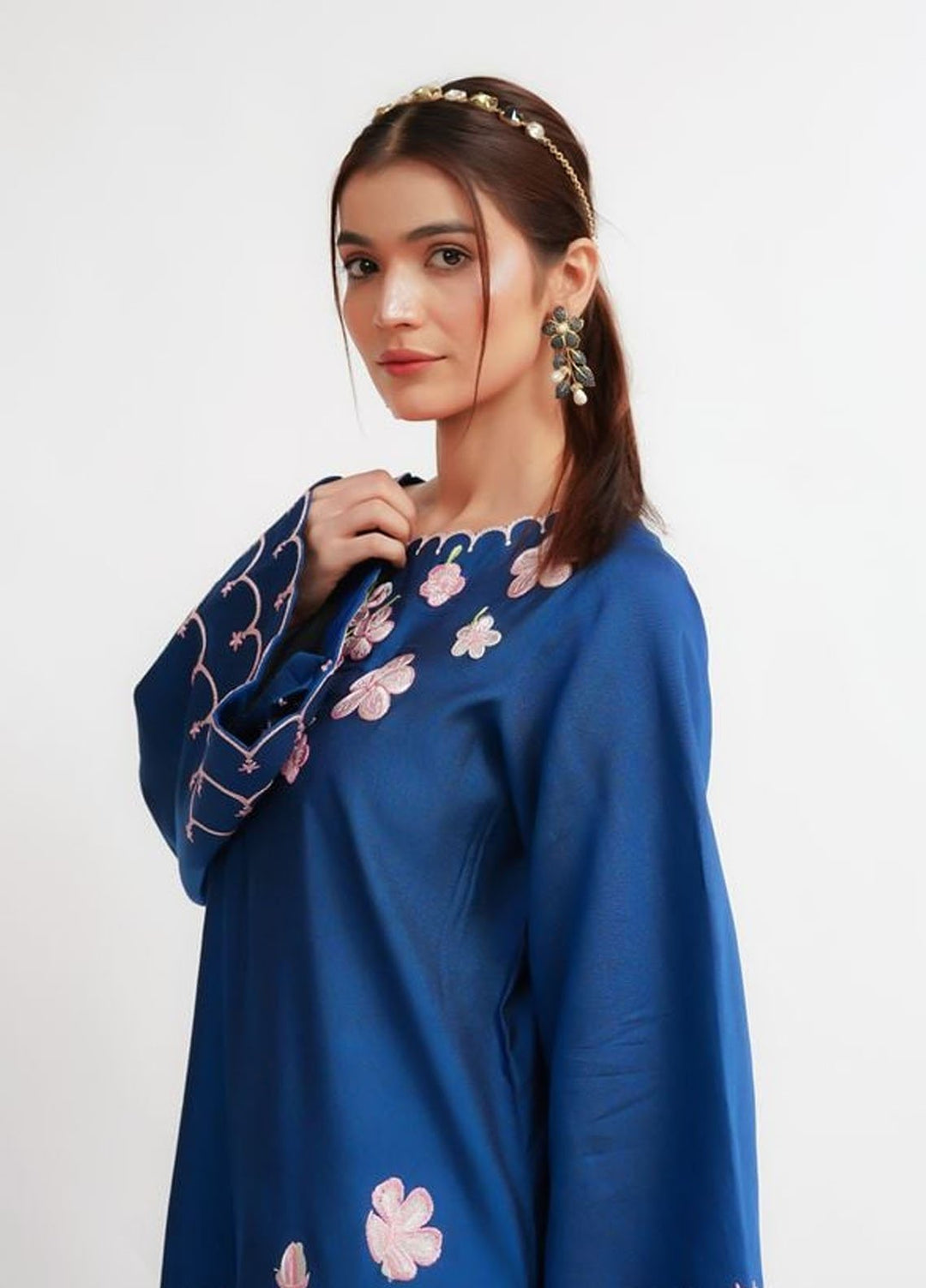 Fozia Khalid Pret Solid Cotton 2 Piece Suit Nyrii