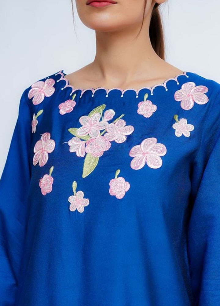 Fozia Khalid Pret Solid Cotton 2 Piece Suit Nyrii