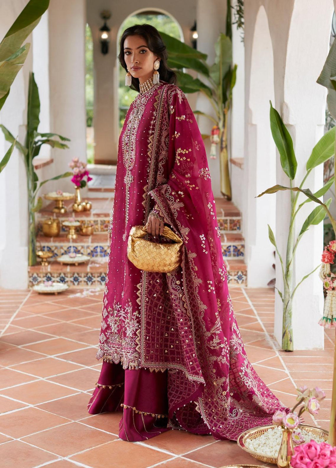 Freeshia by Suffuse Embroidered Silk Suits Unstitched 3 Piece FRS22-WD2 Zaib - Wedding Collection