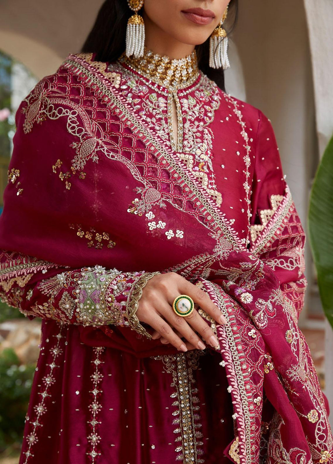 Freeshia by Suffuse Embroidered Silk Suits Unstitched 3 Piece FRS22-WD2 Zaib - Wedding Collection