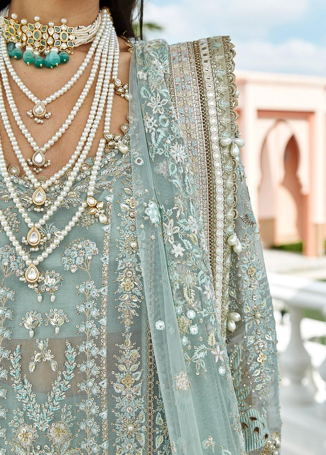 Freeshia by Suffuse Embroidered Organza Suits Unstitched 4 Piece FRS22-WD2 Zille - Wedding Collection