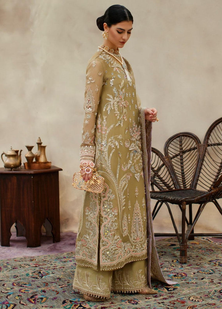 Freeshia by Suffuse Sana Yasir Embroidered Organza Suits Unstitched 3 Piece FRS22WD Hazel - Wedding Collection