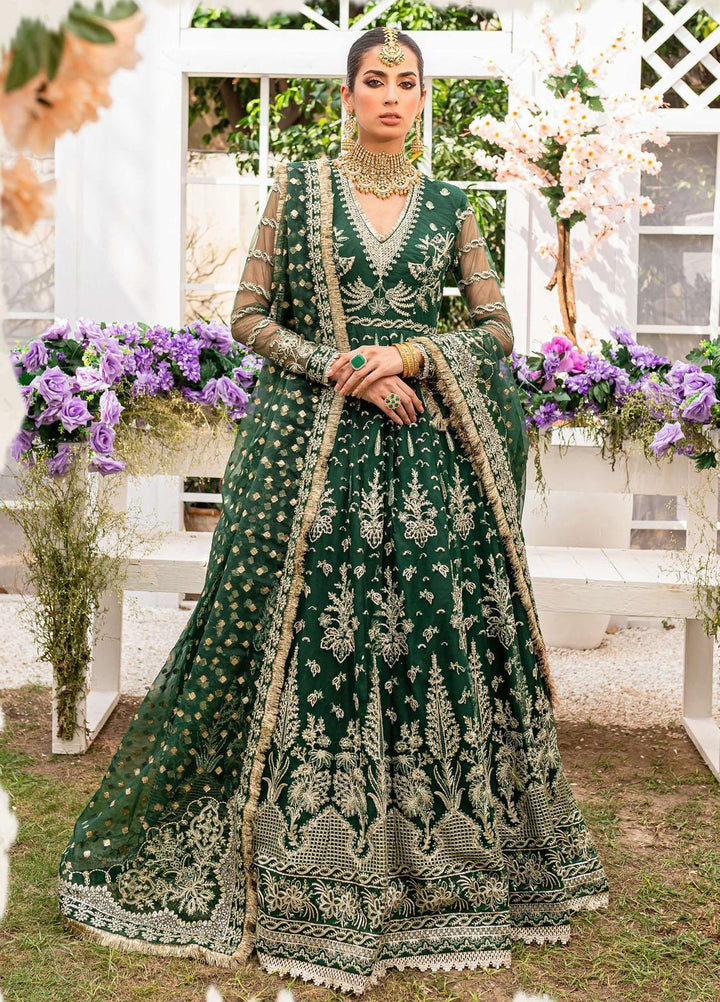A'La Mode By Gisele Embroidered Net Suits Unstitched 3 Piece GL22A Freesia - Luxury Collection