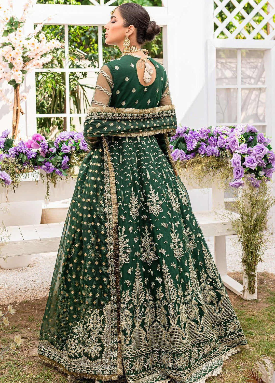 A'La Mode By Gisele Embroidered Net Suits Unstitched 3 Piece GL22A Freesia - Luxury Collection