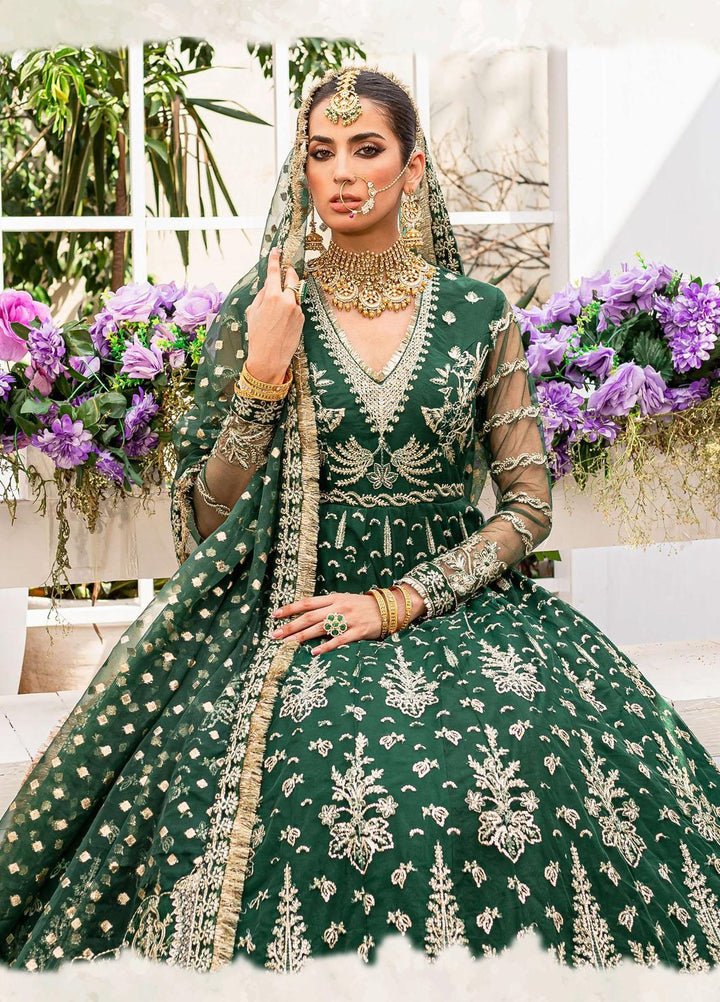 A'La Mode By Gisele Embroidered Net Suits Unstitched 3 Piece GL22A Freesia - Luxury Collection