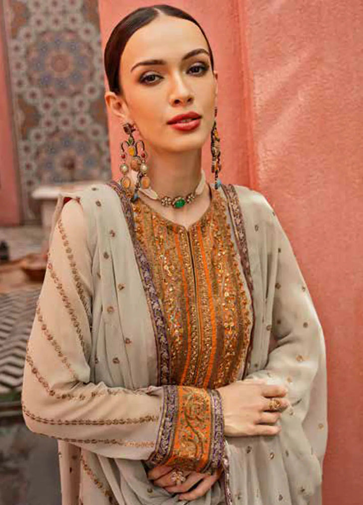 Freesia Luxury Formals Embroidered Chiffon Suit Unstitched 3 Piece FRE24L Catalina FW23511 - Formals Collection