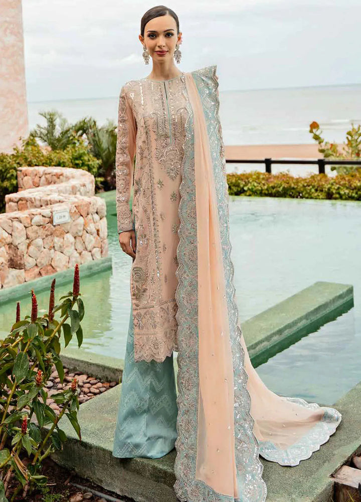 Freesia Luxury Formals Embroidered Chiffon Suit Unstitched 3 Piece FRE24L Olivia FW23519 - Formals Collection