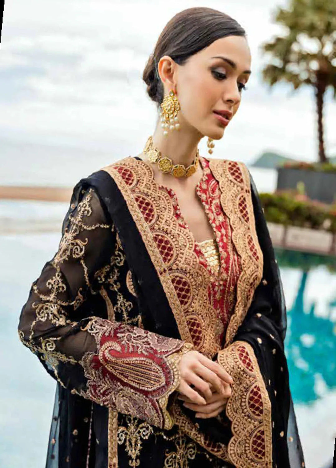 Freesia Luxury Formals Embroidered Chiffon Suit Unstitched 3 Piece FRE24L Zoelie FW23517 - Formals Collection