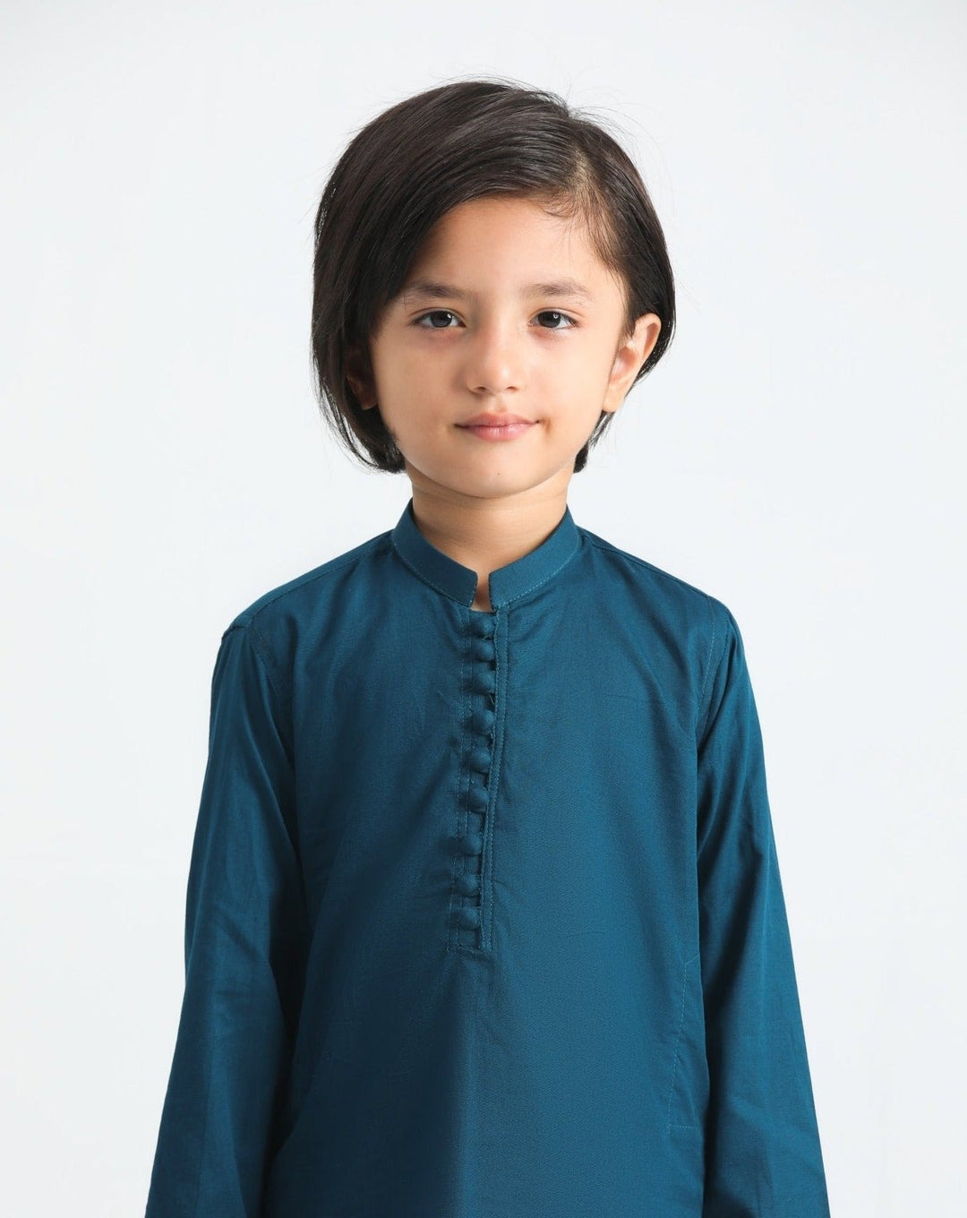 Muraqsh Ready To Wear Solids  Boys French Blue Cotton Kurta Trouser MUR-FBSCK - Summer Collection