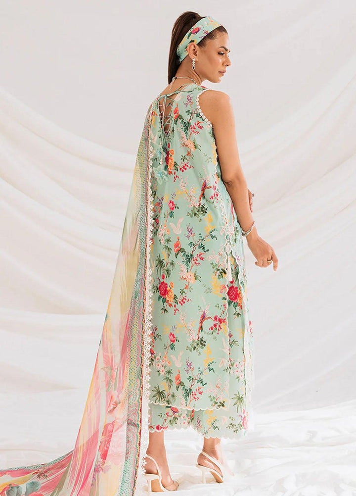 French Garden By Faixa Faixal Embroidered Lawn Suits Unstitched 3 Piece FFX23FG Heather - Eid Collection