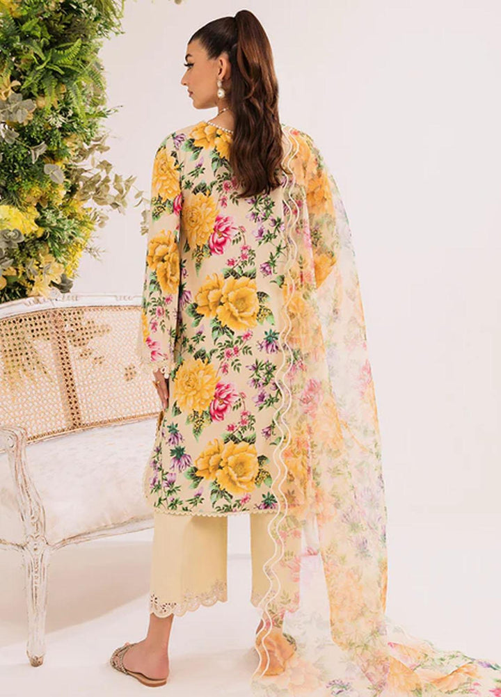 French Garden By Faixa Faixal Embroidered Lawn Suits Unstitched 3 Piece FFX23FG Jasmine - Eid Collection