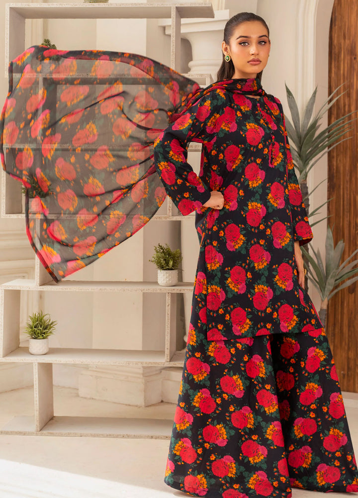 Frilly Flowers by Feathers Printed Lawn 3 Piece Suits Brillex