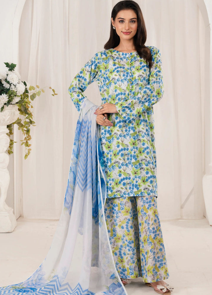Frilly Flowers by Feathers Printed Lawn 3 Piece Suits Chromex
