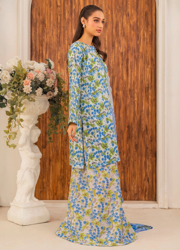 Frilly Flowers by Feathers Printed Lawn 3 Piece Suits Chromex