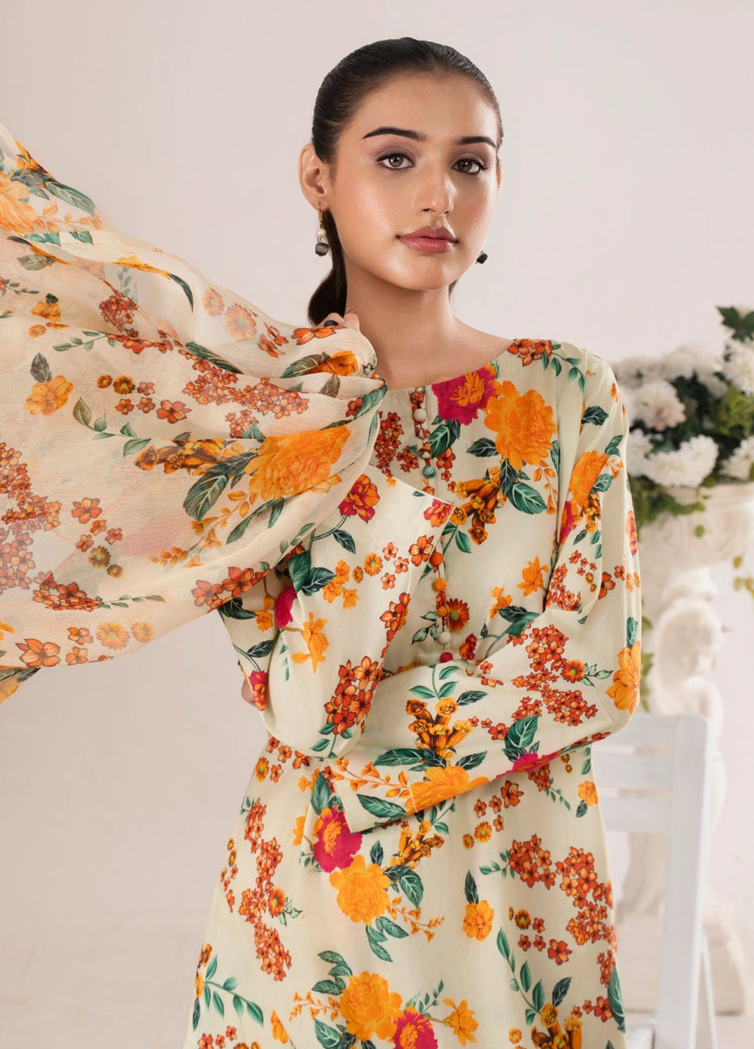 Frilly Flowers by Feathers Printed Lawn 3 Piece Suits Prizon