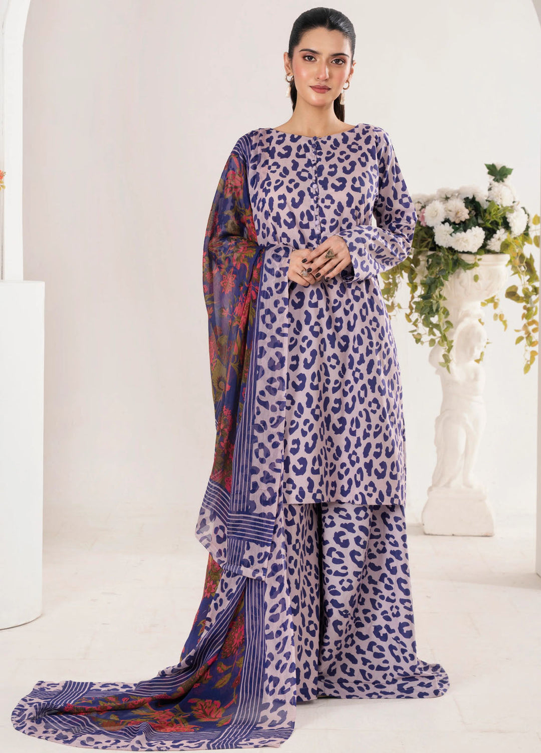 Frilly Flowers by Feathers Printed Lawn 3 Piece Suits Tivorn