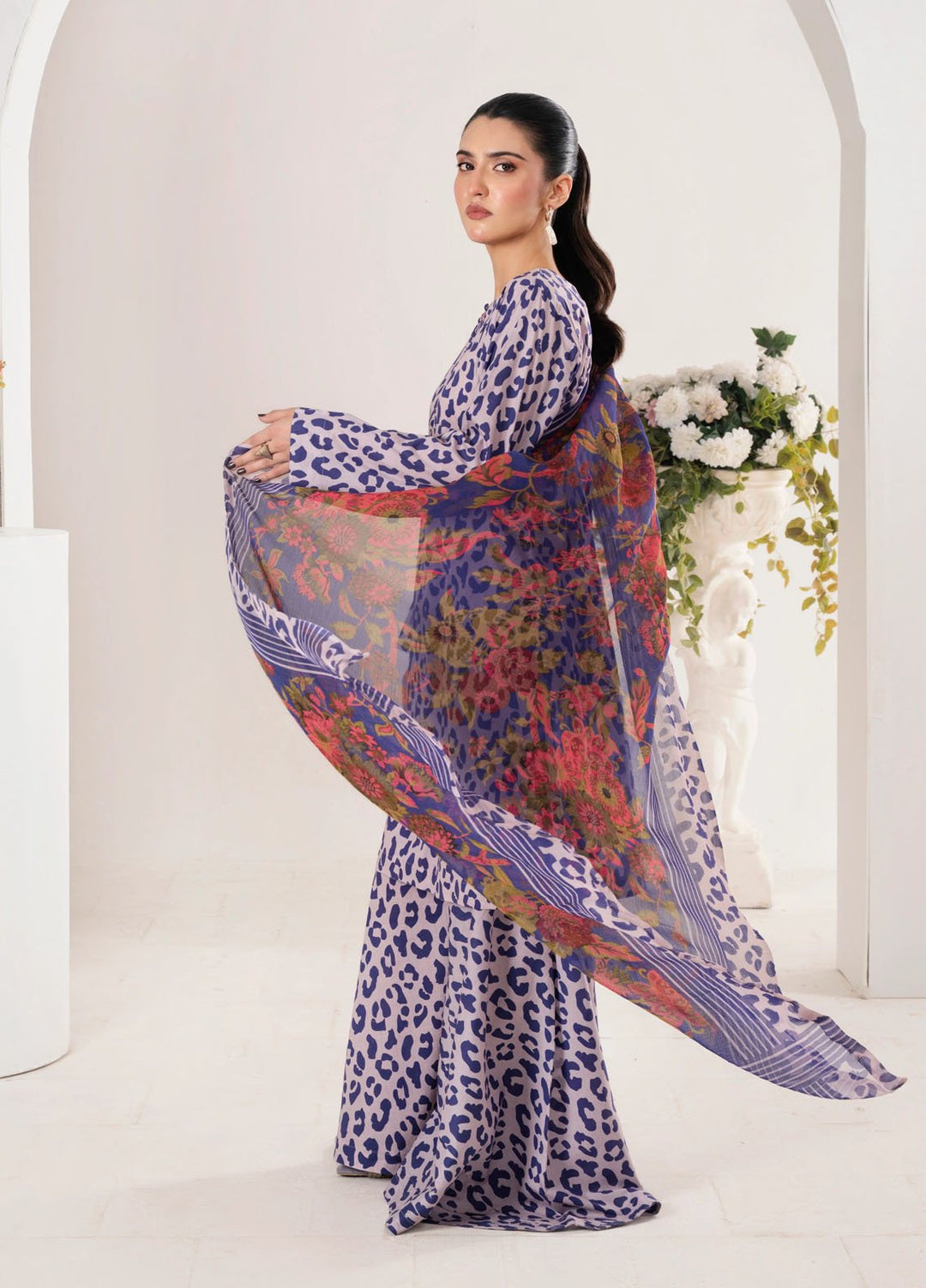 Frilly Flowers by Feathers Printed Lawn 3 Piece Suits Tivorn