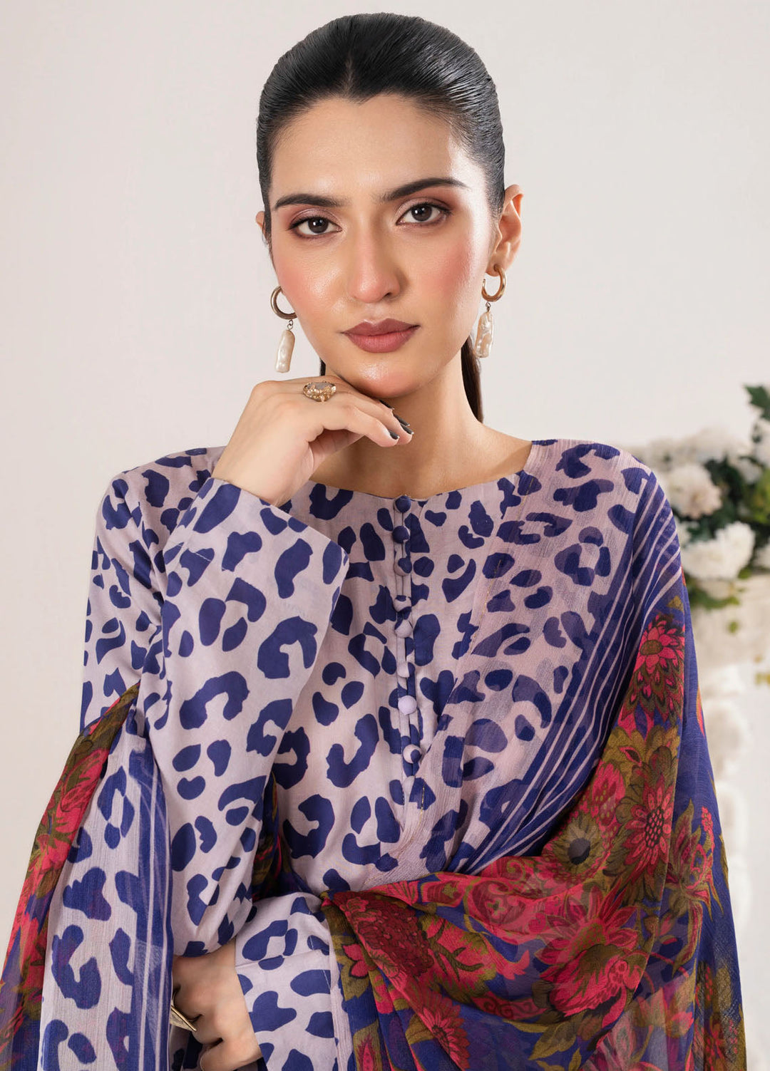 Frilly Flowers by Feathers Printed Lawn 3 Piece Suits Tivorn