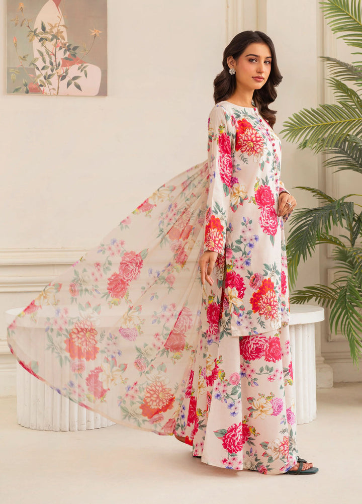 Frilly Flowers by Feathers Printed Lawn 3 Piece Suits Vibren