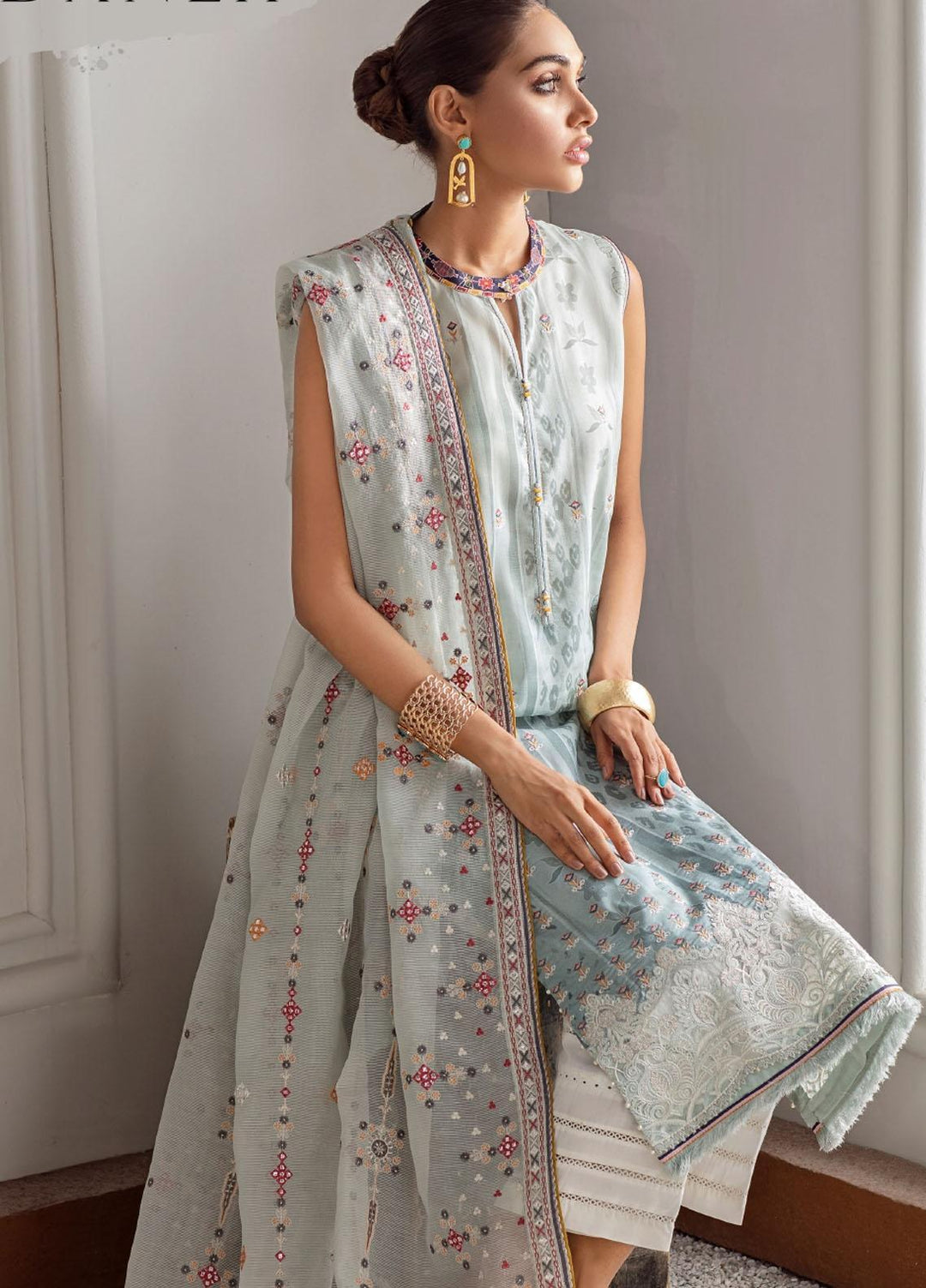 Fuchsia by Baroque Embroidered Lawn Suits Unstitched 3 Piece BQ21F 10 Daneh - Summer Collection