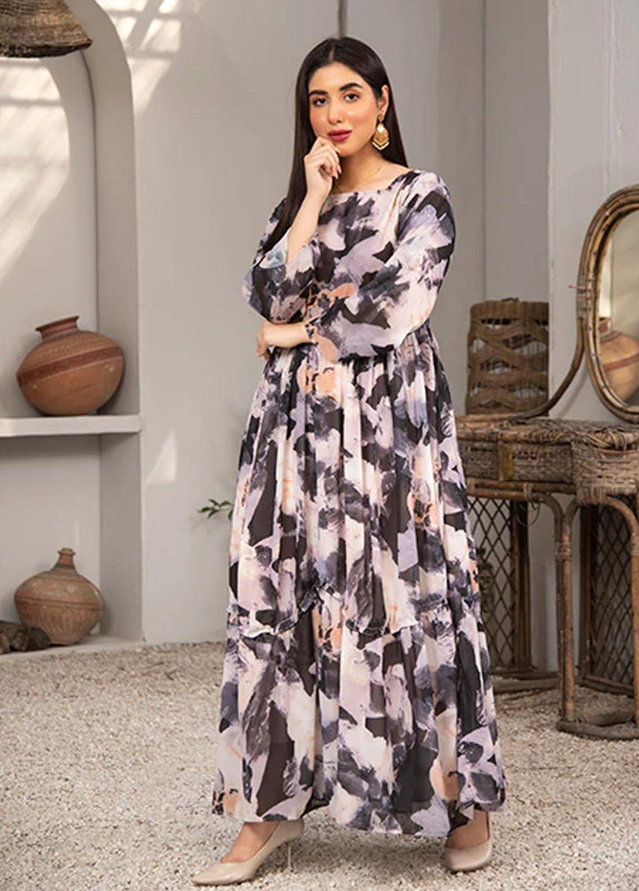 Nazmina Pret Printed Chiffon 2 Piece NZ23F FRT-04 Moon Shine