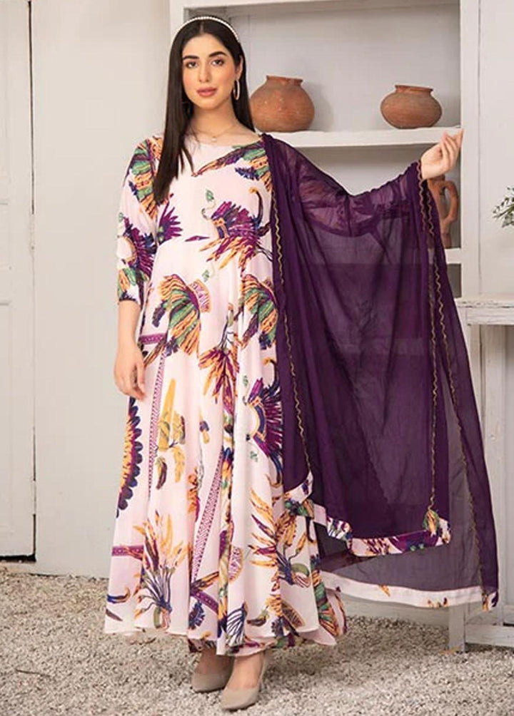 Nazmina Pret Printed Chiffon 2 Piece NZ23F FRT-05 Free Fly