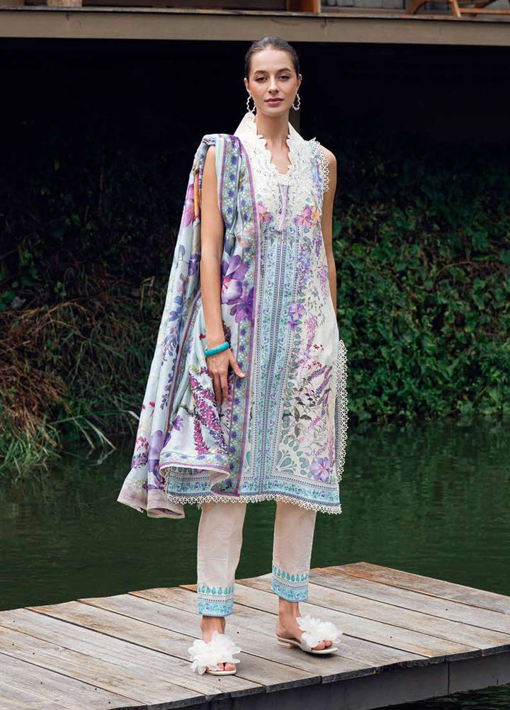 Garden Veil by Roheenaz Embroidered Lawn Suits Unstitched 3 Piece RN25GV D-01 A Bloom Glimmer - Summer Collection