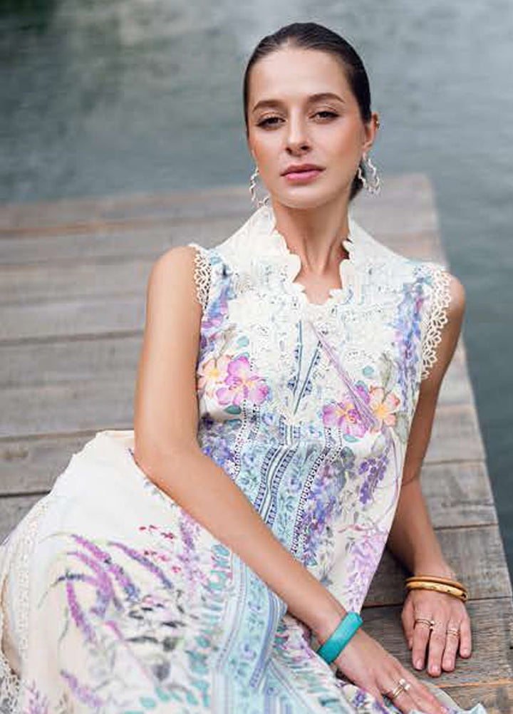 Garden Veil by Roheenaz Embroidered Lawn Suits Unstitched 3 Piece RN25GV D-01 A Bloom Glimmer - Summer Collection