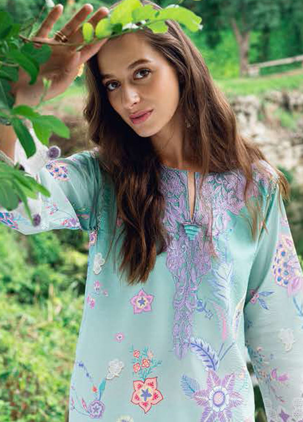 Garden Veil by Roheenaz Embroidered Lawn Suits Unstitched 3 Piece RN25GV D-02 A Jazmine Haze - Summer Collection