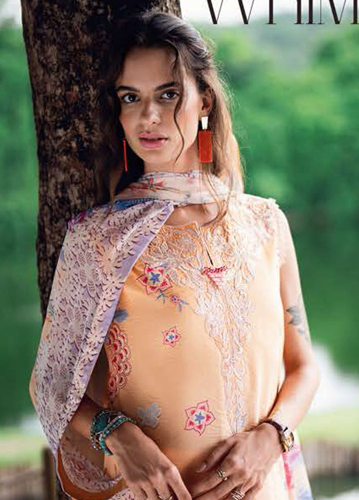 Garden Veil by Roheenaz Embroidered Lawn Suits Unstitched 3 Piece RN25GV D-02 B Coral Whim - Summer Collection