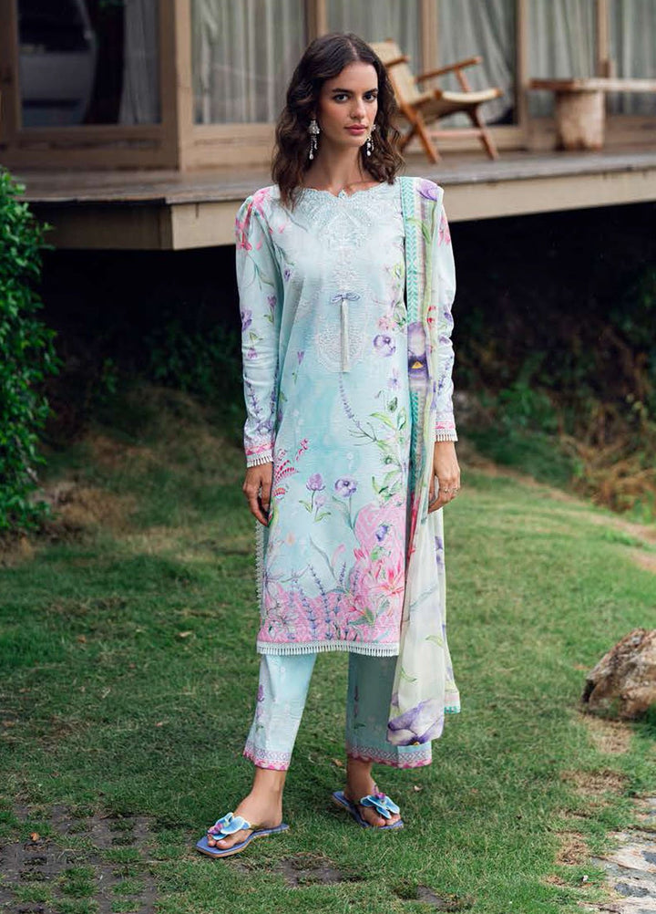 Garden Veil by Roheenaz Embroidered Lawn Suits Unstitched 3 Piece RN25GV D-03 A Twilight Fizz - Summer Collection