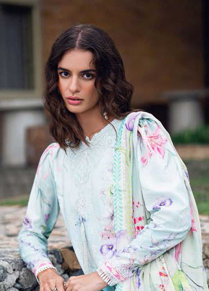 Garden Veil by Roheenaz Embroidered Lawn Suits Unstitched 3 Piece RN25GV D-03 A Twilight Fizz - Summer Collection