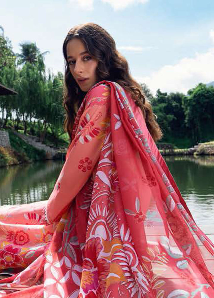 Garden Veil by Roheenaz Embroidered Lawn Suits Unstitched 3 Piece RN25GV D-06 B Berry Glint - Summer Collection