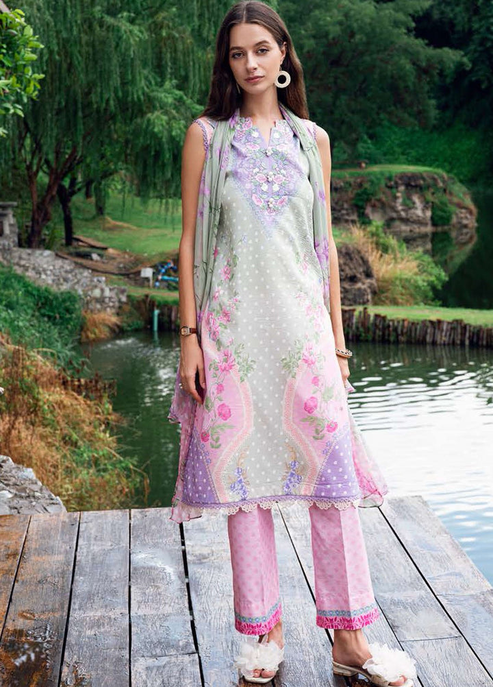 Garden Veil by Roheenaz Embroidered Lawn Suits Unstitched 3 Piece RN25GV D-07 B Tulip Sugar - Summer Collection